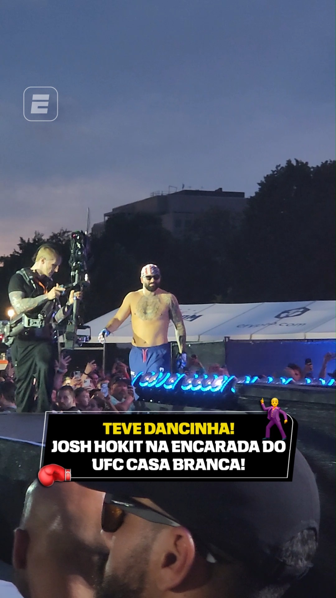 ELE TÁ DESCONTRAÍDO! 🕺 Durante a pesagem e a encarada do UFC Casa Branca, Josh Hokit fez até uma dancinha! Será que ele está confiante, fã de esportes?

#ESPNKnockOut #UFCWhiteHouse