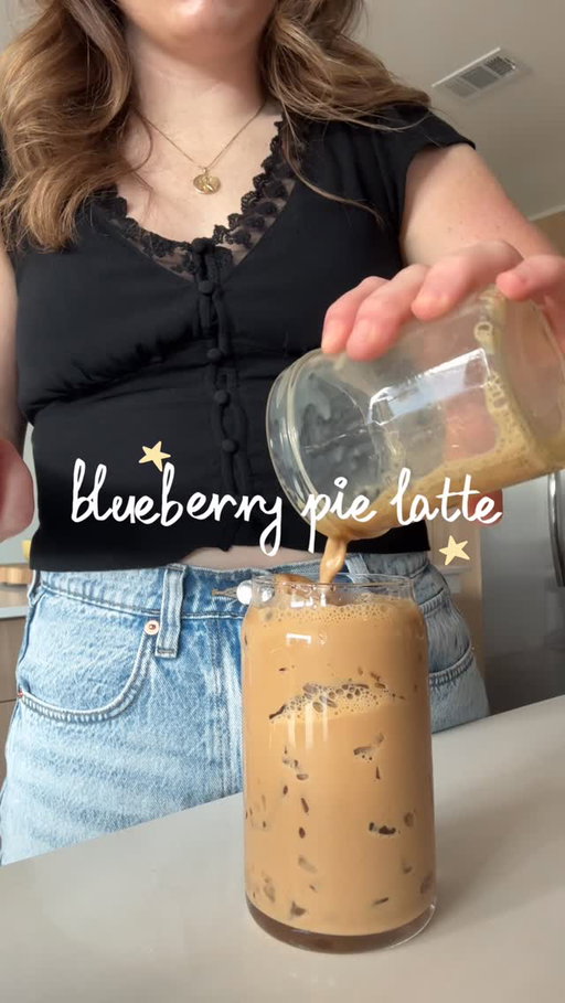 blueberry pie latte using @drinknooly