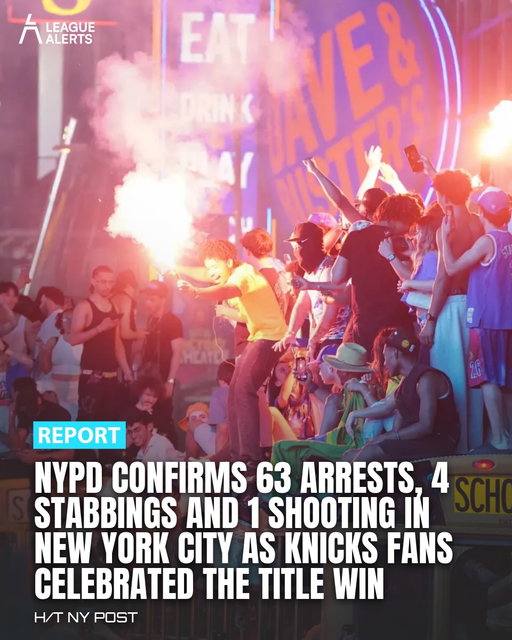 A teenager was shot in the foot in Times Square and 10 NYPD officers were injured during the celebrations. Crowds also set a school bus on fire near Port Authority.
