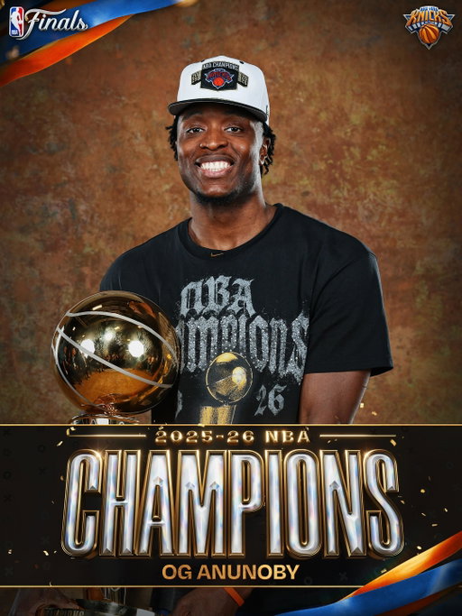 Drafted 23rd overall out of Indiana in 2017 and now 2x NBA CHAMPION in Year 9... @oanunoby!