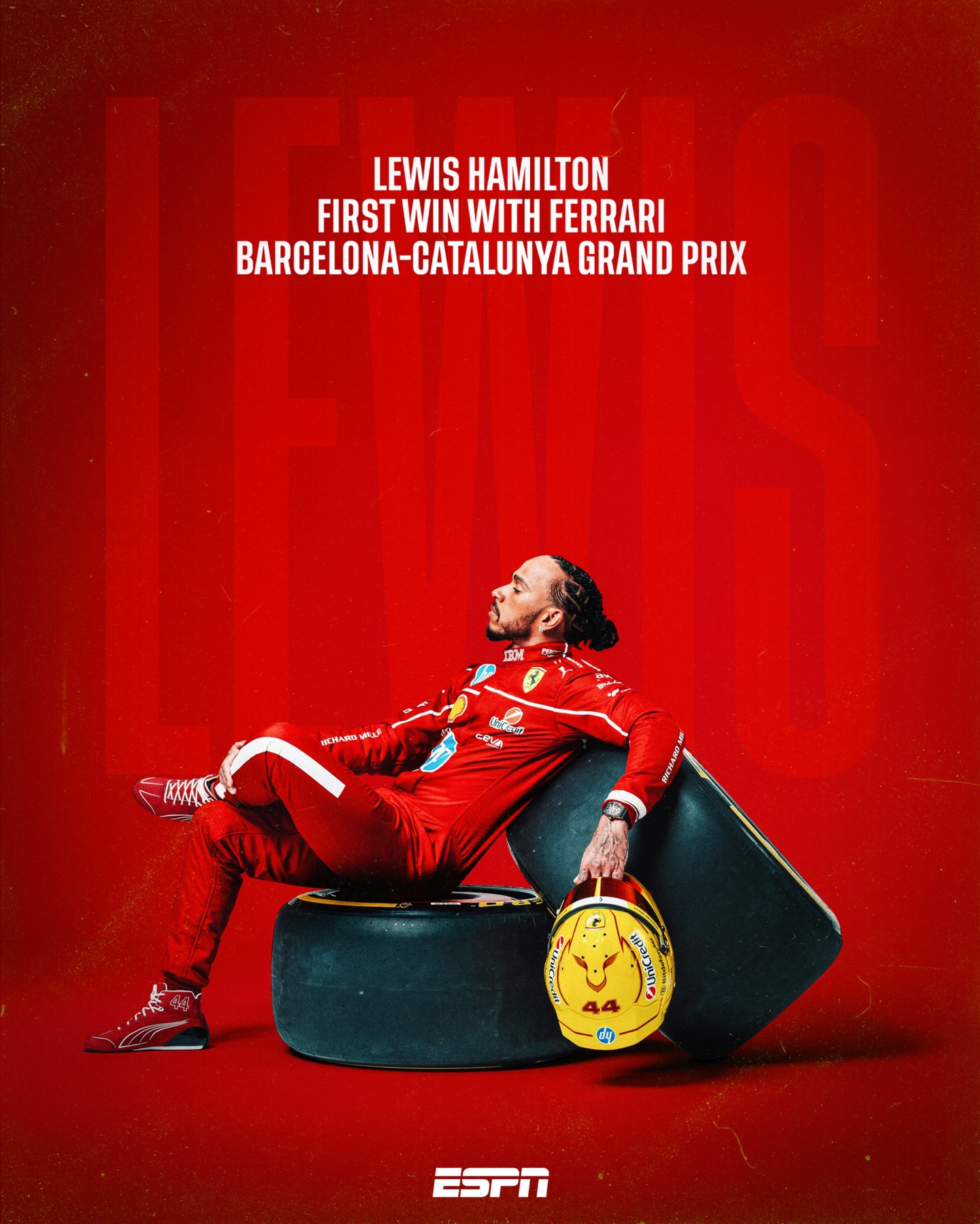 LEWIS HAMILTON WINS HIS FIRST GRAND PRIX WITH FERRARI IN BARCELONA 🏆🇪🇸