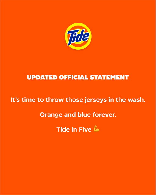 Sincerely, 
The social team that suddenly cares about sports 🧡💙