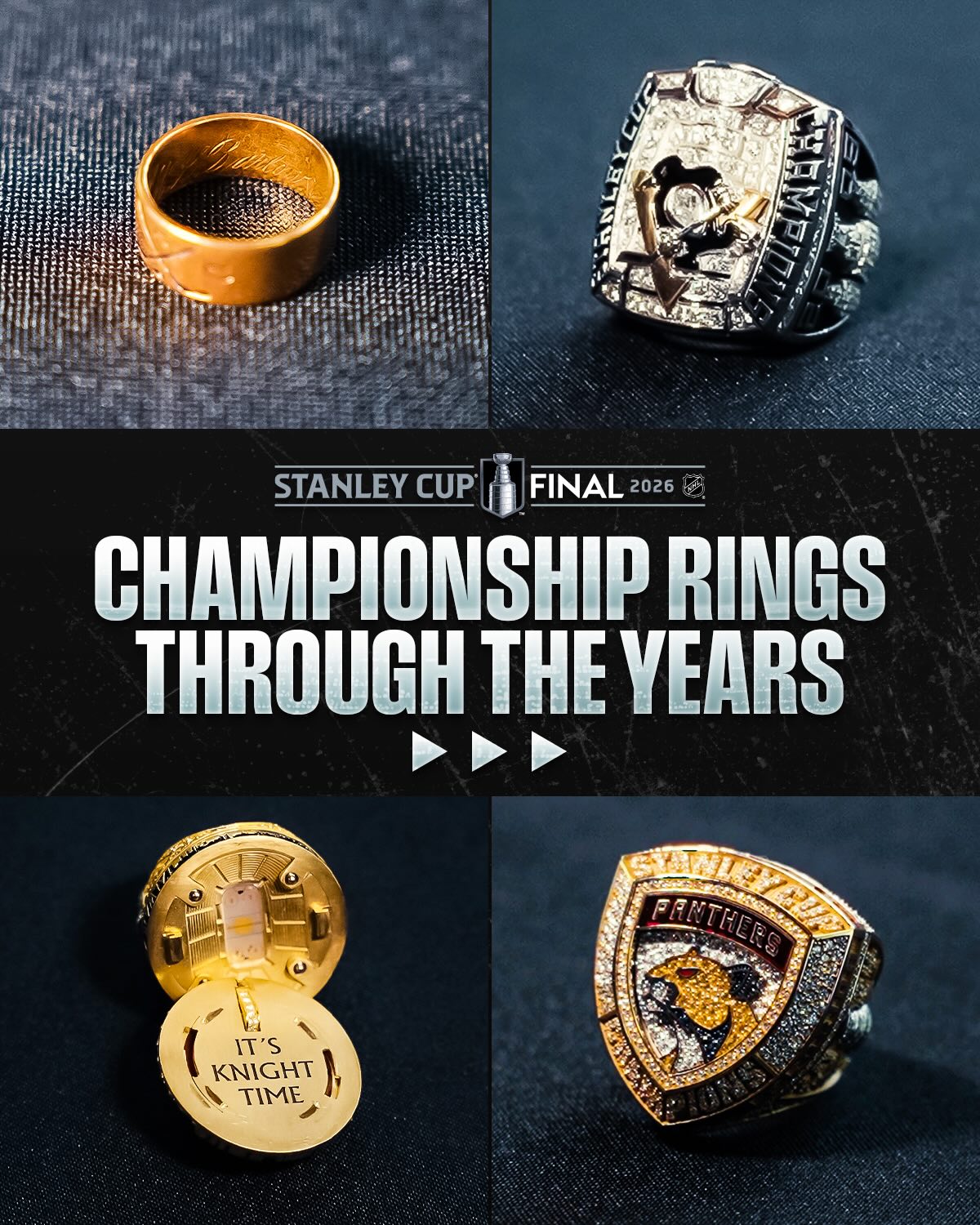 #StanleyCup champion has a nice ring to it 💍

Here are a few of the rings sitting in @thehockeyhalloffame... What will this year’s look like? 💭

📺: Game 6 of the #StanleyCup Final TONIGHT at 8p ET on ABC, @sportsnet, and @tvasports