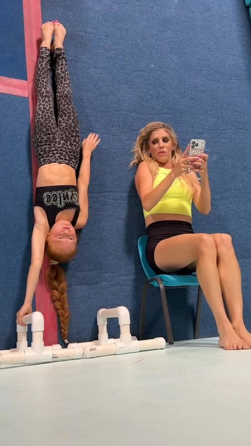 The strongest 9 year old I’ve ever met….. but seriously 🙃 
 

#gymnastics #gymmotivation