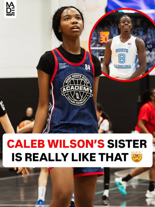 Jaxon Wilson, sister of projected lottery pick Caleb, was showing off at Girls Academy showing that the whole family can hoop😳 @c.dubbb