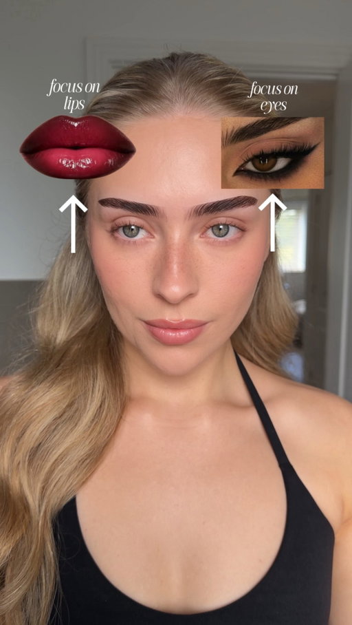 focus on the lips or focus on the eyes?💋 products:
@morphebrushes_uk @morphebrushes ultimatte chromaplus 6 pan eyeshadow palette in ‘underslated’ 
@charlottetilbury the classic black eyeliner pencil 
@lorealparis telescopic extentionist mascara 
#makeup #makeuptutorial #makeuphacks #beautyhacks #beautytips