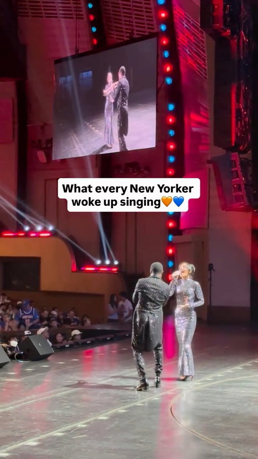 Last night was a dream🧡💙 I had the absolute honor of performing the anthem and halftime show at the official @nyknicks Watch Party for the last and final game. What a way to close out performing with @eazy360 who is one of the most talented and beautiful souls I’ve met. I’m so grateful to perform for my city, for the @nyknicks and do what I love. There’s something so special in the air this year for us🗽 Let history be written!! #nbafinals #nyknicks #nyc #gonewyorkgonewyorkgo