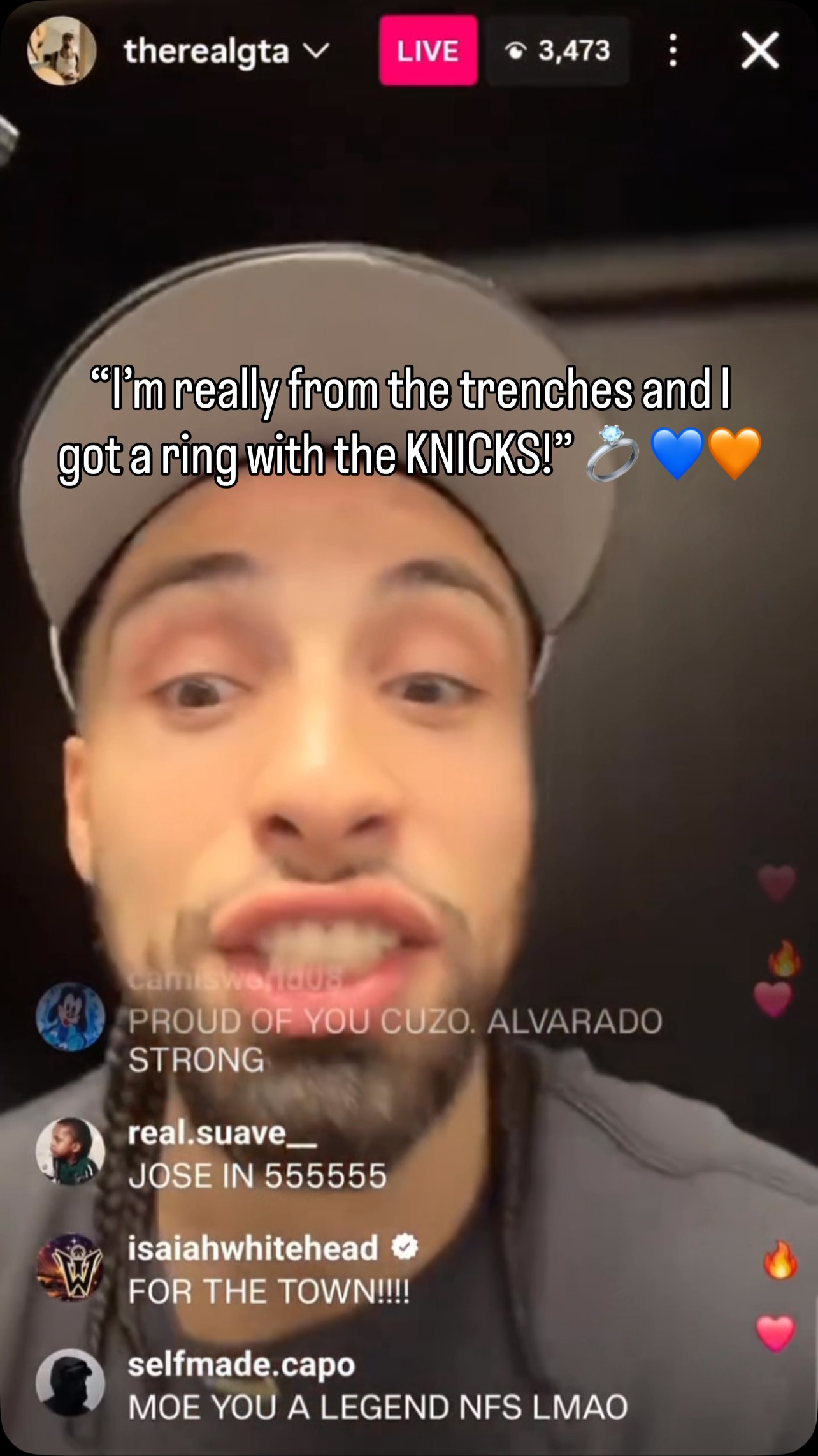 A kid from Brooklyn really just won a ring with the New York Knicks 💙🧡

(via @therealgta) #nba #basketball #knicks #nyc
