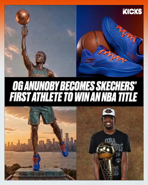 OG Anunoby made history as the first Skechers athlete to capture an NBA championship, and the brand made sure to celebrate the milestone 🏆🔥

(via @skechersbasketball)