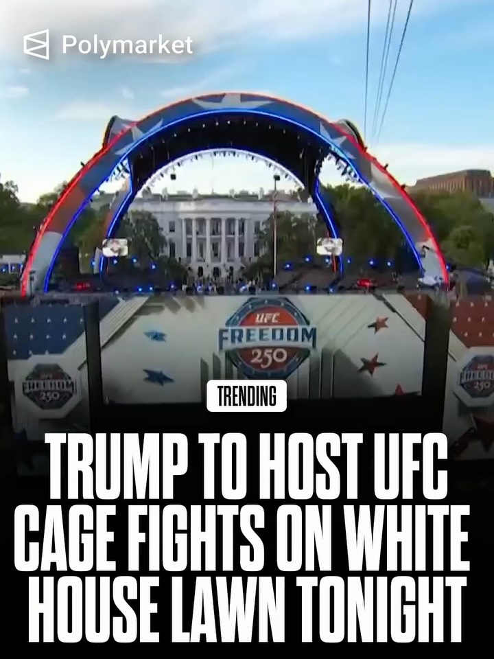 President Donald Trump’s UFC Freedom 250 event is set to take place Sunday on the South Lawn of the White House, coinciding with the president’s 80th birthday and drawing more than 4,000 spectators despite forecasts of severe weather. 

The card, held inside UFC’s massive “Claw” structure surrounding the Octagon, begins at 8 p.m. ET and features seven fights, including a lightweight title bout between Ilia Topuria and Justin Gaethje and an interim heavyweight title fight between Alex Pereira and Ciryl Gane. 

Trump says the UFC is covering the cost of the event, though court filings indicate more than $60 million in government resources and labor have been devoted to the production.
