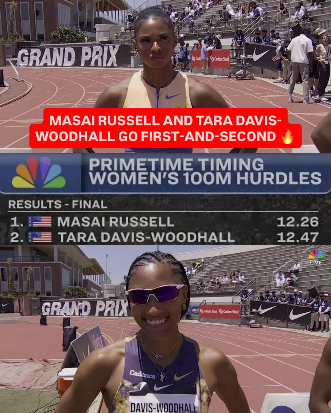 Two Olympic champions go 1 and 2 at the L.A. Grand Prix. 👏