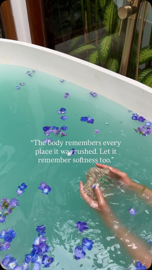 Self-compassion Quotes | Day 28
—
About this series:

So much of life asks us to move quickly, keep going, and push through what our bodies are quietly carrying.

But self-compassion is learning to notice when you have been rushing yourself for too long. It is choosing softness before you reach exhaustion. It is letting small rituals remind your body that it does not always have to brace, perform, or keep up.

Sometimes care is not about doing more. Sometimes it is about creating one moment where your body can finally soften 💚