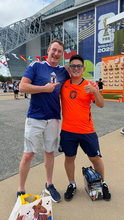World Cup lived up to the hype! This is what @fifaworldcup is all about! @liquidgrafixtees got asked to jersey swap after the 2-2 tie between Netherlands & Japan. The perfect ending to a prefect day!