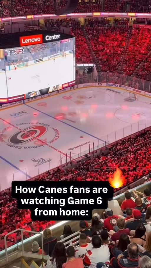 The technology Hurricanes fans are using to watch their team play in Vegas 👀 (via @canes)