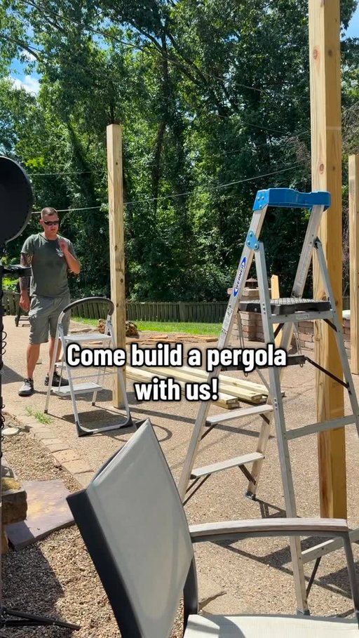 Spent the hours from 10am - 4pm yesterday building a pergola with my honey and MIL. It. Looks. Sooooo. Good!! Only a little sunburnt but she is GORGEOUS! You did a great job babe. 🥰 @graybilljesse247 
#pergola 
#carpentry 
#handmade 
#fypシ 
outdoorproject
