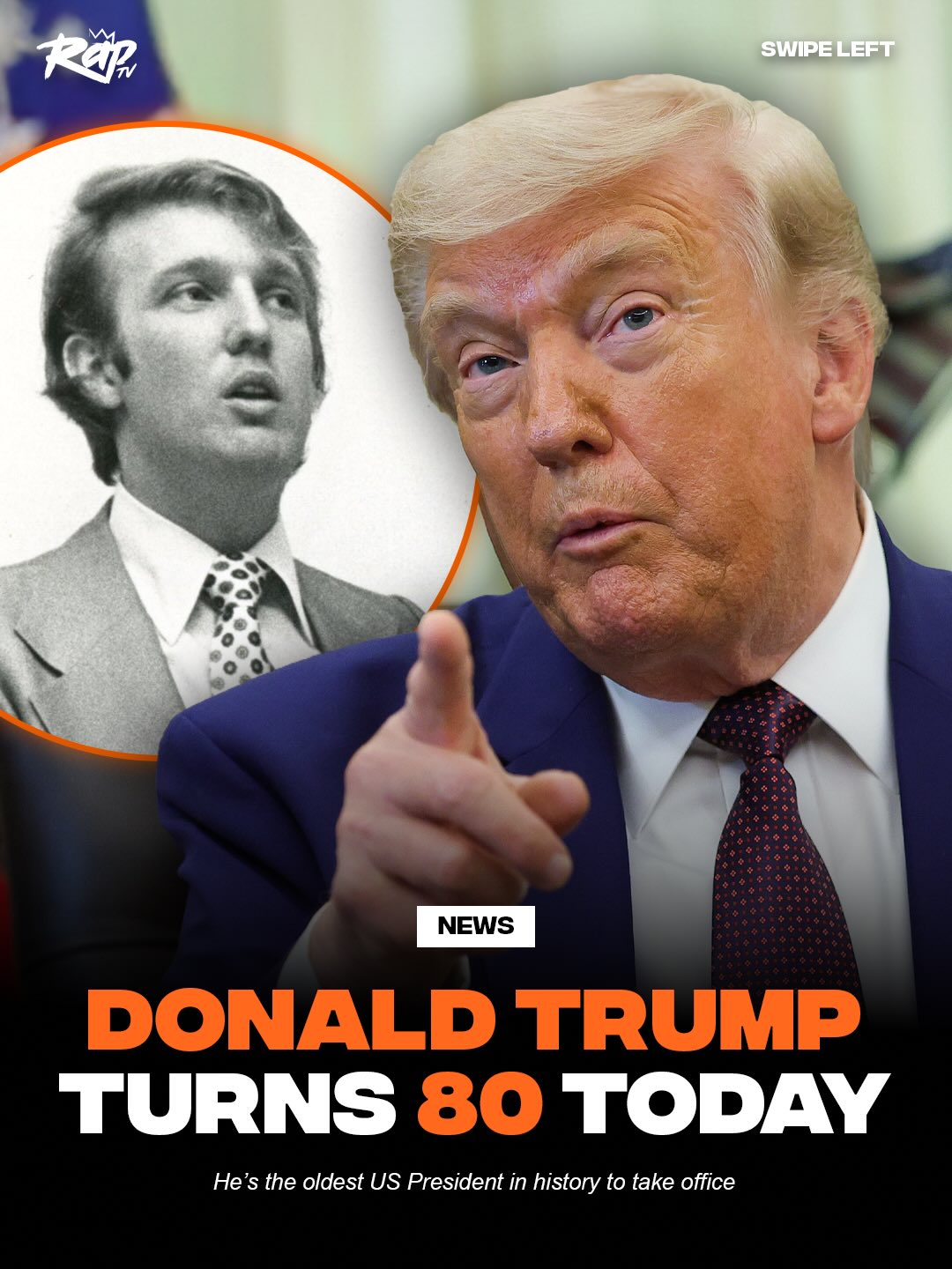 Donald Trump turned 80 years today‼️

He’s the oldest US President in history to take office, and by the end of his second term, he will be the oldest US President to ever hold office 👀