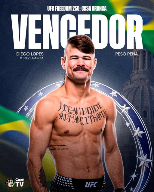 🇧🇷🇧🇷🇧🇷🇧🇷 DEU BRASIL, DEU DIEGO LOPES!!!!!!!!!!! COMEÇAMOS DA MELHOR FORMA O UFC CASA BRANCA!!!!!!!!!!!!!! DIEGO VENCEU STEVE GARCIA POR NOCAUTE NO SEGUNDO ROUND !!!!! 

🔥VOCÊ É GIGANTE! @diegolopesmma ❤️

#UFC #MMA #DiegoLopes #cztv23 #CoberturaCazéTV #OutrosEsportes
