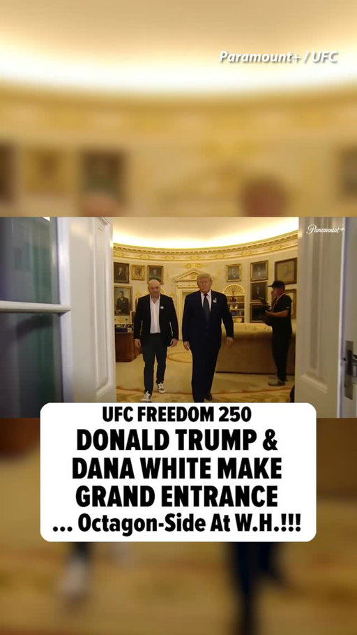 🚨 BREAKING: President Donald Trump and Dana White might’ve just had the best walkout of the night, before a single punch was thrown, arriving on the South Lawn in style!

🎥 Paramount+ / UFC