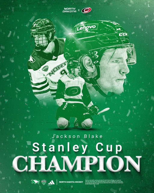JACKSON BLAKE IS A STANLEY CUP CHAMPION!! 

#UNDproud | #LGH