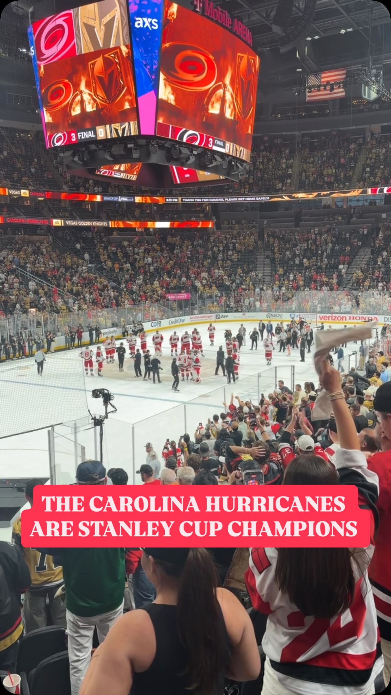 THE HURRICANES HIT THE STORM SURGE AFTER WINNING THE STANLEY CUP!