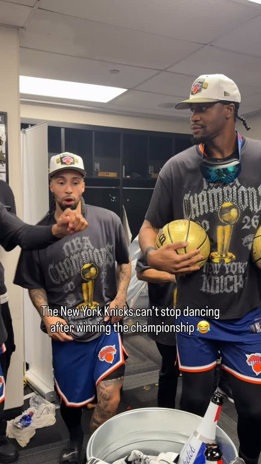 The @nyknicks can’t stop dancing after winning the championship!