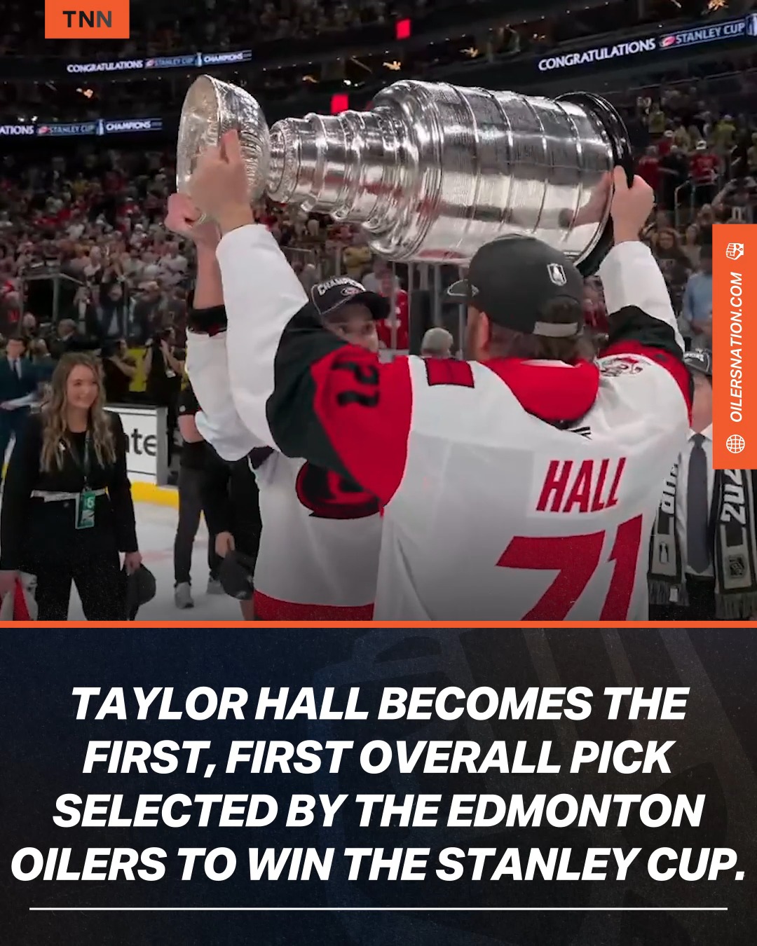 After being drafted first overall in 2010, Taylor Hall is now a Stanley Cup Champion. 

📹: Sportsnet

#hockey #nhl #oilers #edmontonoilers #oilersnation