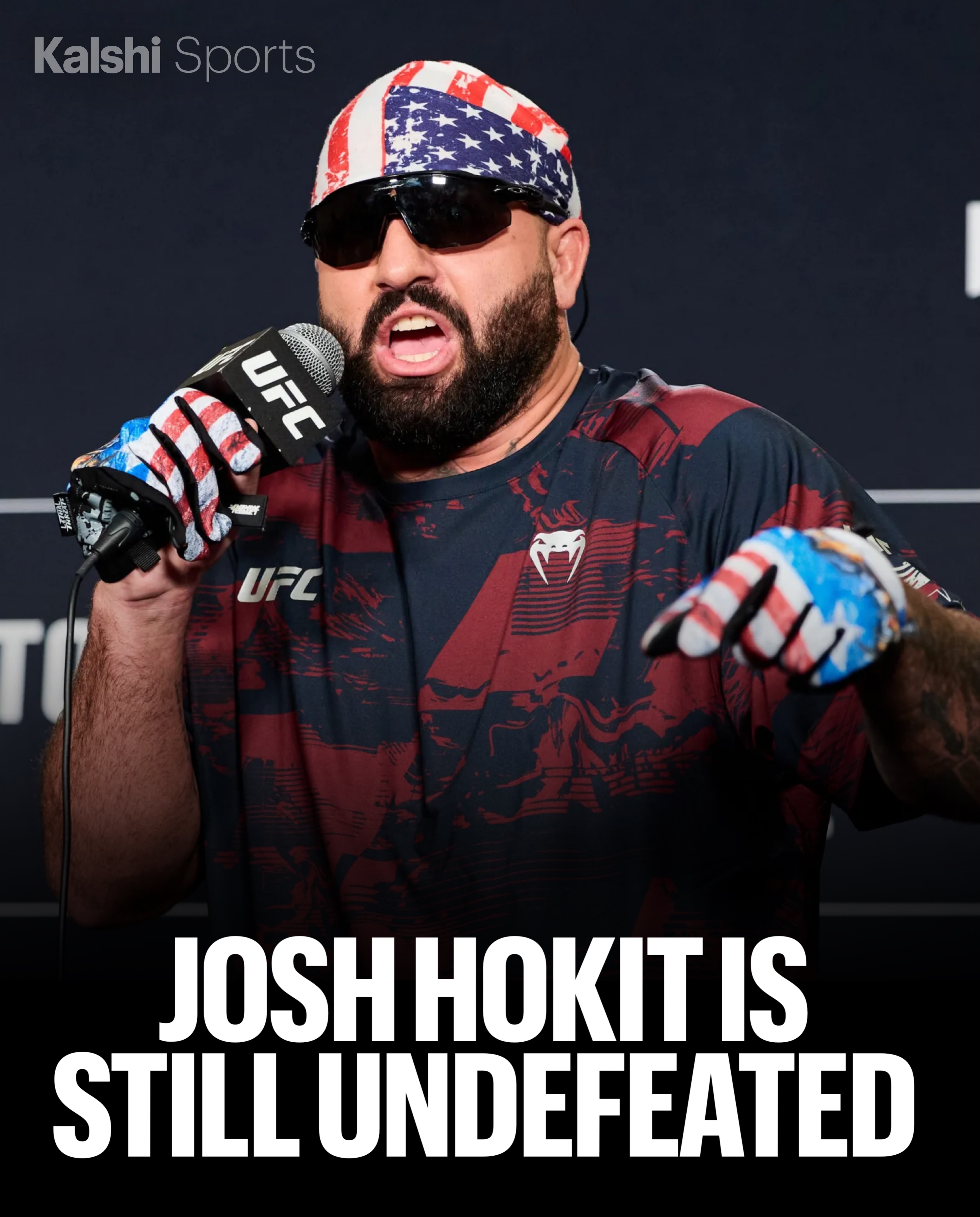 Josh Hokit remains undefeated, with a 10-0 UFC record 🔥 

Topuria has a 78% chance to win the Main Event on Kalshi