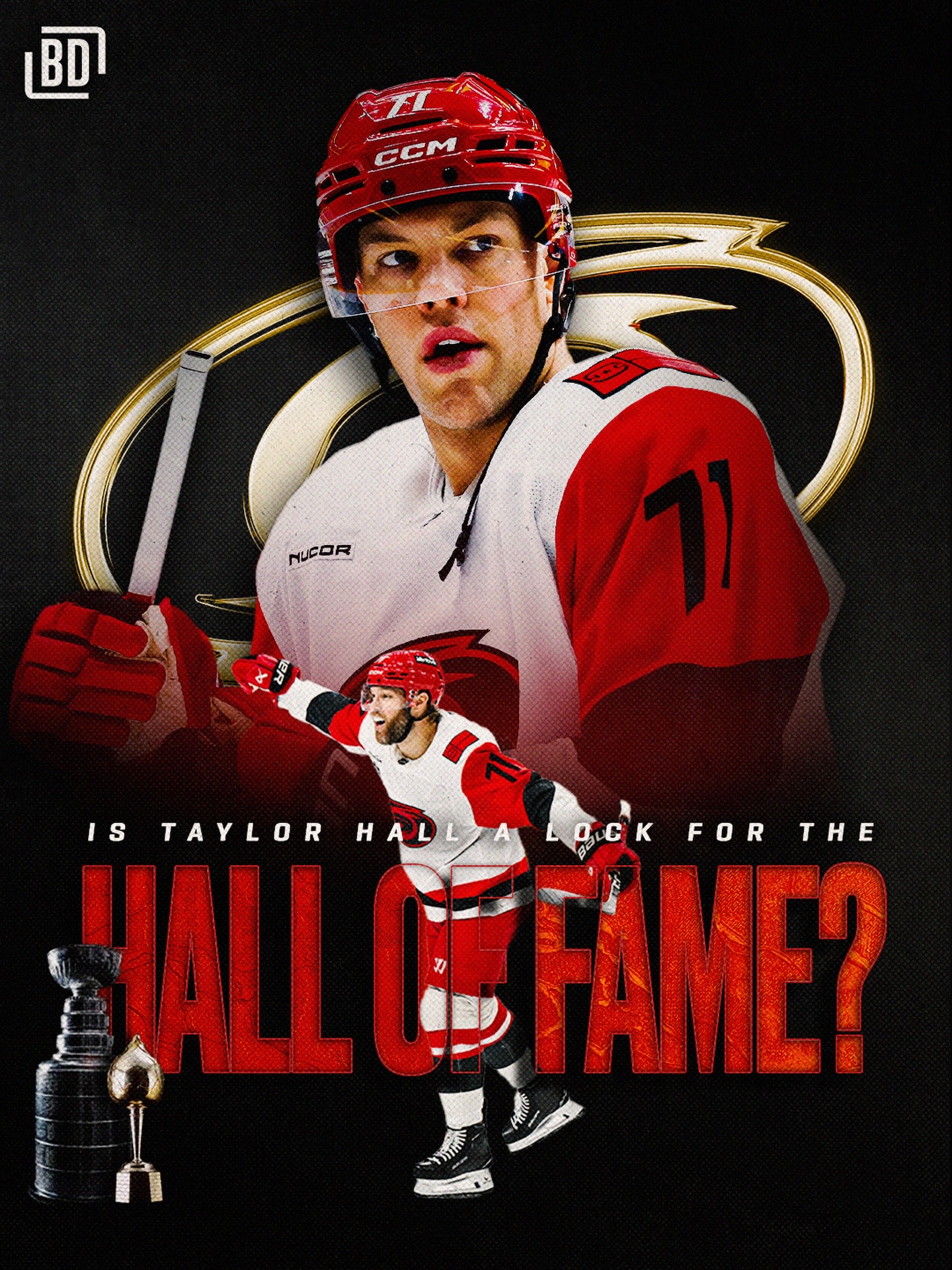 Taylor Hall adds the most important piece of hardware to his illustrious collection. Is he a Hockey Hall of Fame lock? 🏆🤔 #StanleyCupFinal

• 2026 Stanley Cup Champion
• 2018 Hart Trophy 
• 2018 NHL First All-Star Team
• 5x NHL All-Star