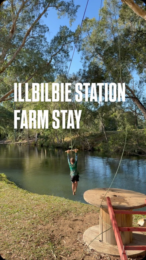 10/10 off grid Hipcamp! This is illbilbie station in QLD. Completely off grid, camp fire and dog friendly. Plenty of fire wood on the property. The creek is crystal clear with a rope swing and a zip line. The owners have kyaks, a stand up paddle board and blow up floaties for everyone to use. Honestly this stay was incredible and we extended for another night. We loved it here. #hipcamp #offgridcampingqld #farmstay #caravaningwithkids #lapofaustralia
