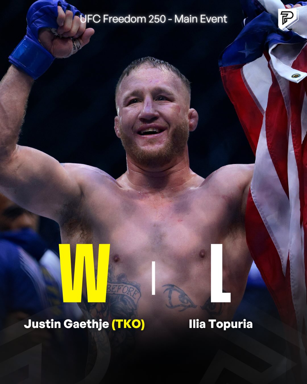 UFC Freedom 250 absolutely delivered. 🤯🥊

100% TKO RATE FOR THE CARD IS INSANE!! 🤯

Justin Gaethje shocked the MMA world by handing Ilia Topuria his first professional loss and ending his undefeated run to capture the lightweight title.

Ciryl Gane claimed interim heavyweight gold, Josh Hokit stayed undefeated against Derrick Lewis, and Sean O’Malley picked up another huge win over Aiemann Zahabi.

One of the wildest fight cards we’ve seen in a long time. Which result surprised you the most? 👀

#Pubity #UFC #MMA #Viral