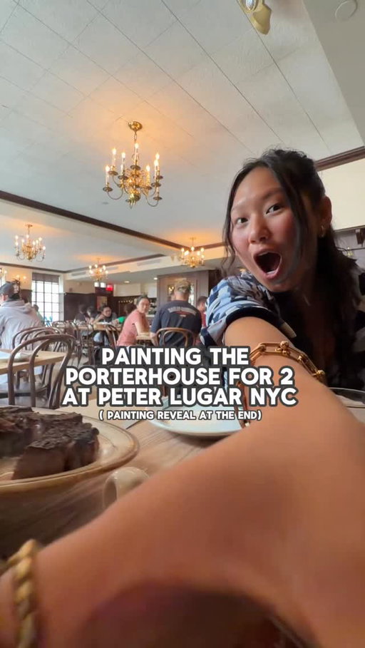I got swarmed at the end 😂 ate so much steak HAHAH 

Peep @meals_by_cug @lilmomozzarella too 👀

#peterluger #livepainting #foodillustrator #steak #nyc