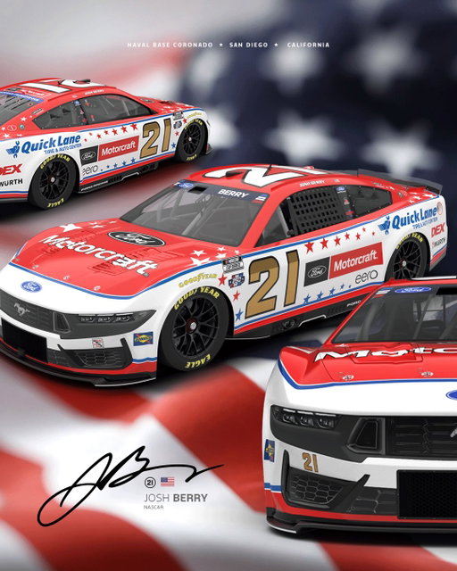 The No. 21 is taking off to San Diego in stars and stripes to honor our military. 🇺🇸