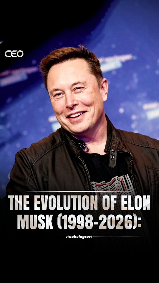 In 2026, Elon Musk became the first person in history to cross the trillion-dollar net worth milestone.

"Most people see the $1 Trillion. Few see the years of failures, near-bankruptcy, sleepless nights, rocket explosions, and impossible bets that came before it. Elon Musk didn't become the world's first trillionaire by following the future-he became one by building it."

1998: A young entrepreneur with a dream, a laptop, and barely a million dollars to his name.

2008: Nearly bankrupt. Rockets exploding. Tesla is on the verge of collapse. Most people would have quit.

But vision doesn't surrender when circumstances get difficult. He bet everything on the future-electric vehicles, reusable rockets, artificial intelligence, space exploration, and technologies the world thought were impossible.

Year after year, failure after failure, he kept building.
$1M+$22M $180M $1B + $20B + $150B + $300B + $600B + $1 TRILLION+

Follow (us) @ceobeingceo for more!!

#elonmusk #worldsrichestman #trillionaire #knowledge #viral
