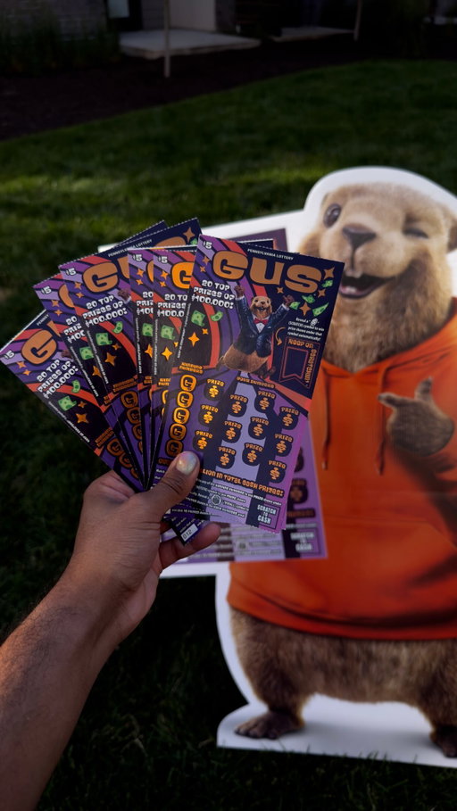 my bestie Gus is officially back on a @PALottery ticket for the first time in yearsss ✨#ad

you can get this new PA Lottery ticket today for $5. top prizes are $100K! please play responsibly.

#PALottery