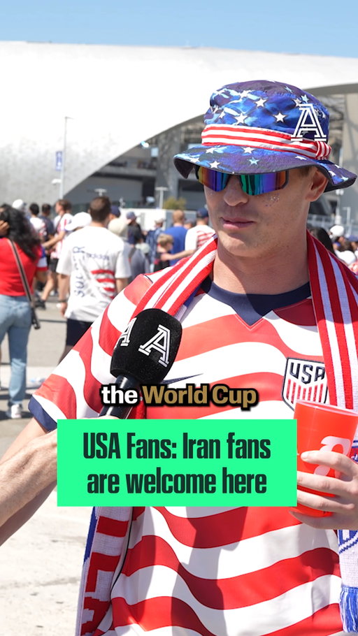 USMNT fans give a warm welcome to Iran players and fans in the United States for the 2026 World Cup.

"I think they're going to be surprised by the support they see at the stadium."