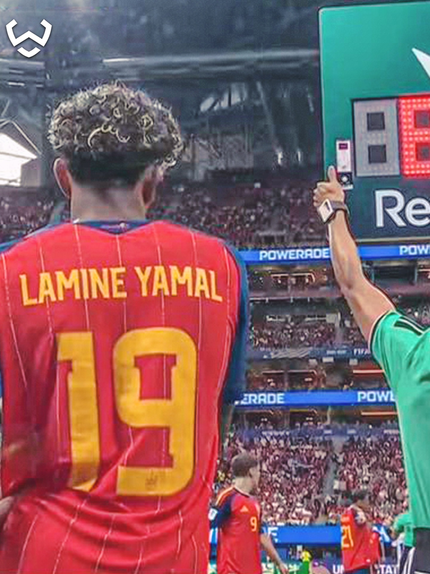 LAMINE YAMAL JUST CAME ON THE PITCH REPLACING GAVI TO MAKE HIS WORLD CUP DEBUT… 😮‍💨🇪🇸