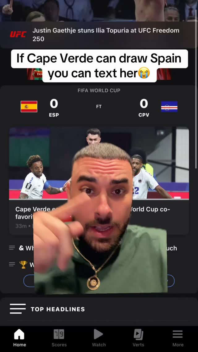If Cape Verde can draw Spain you can text her😭