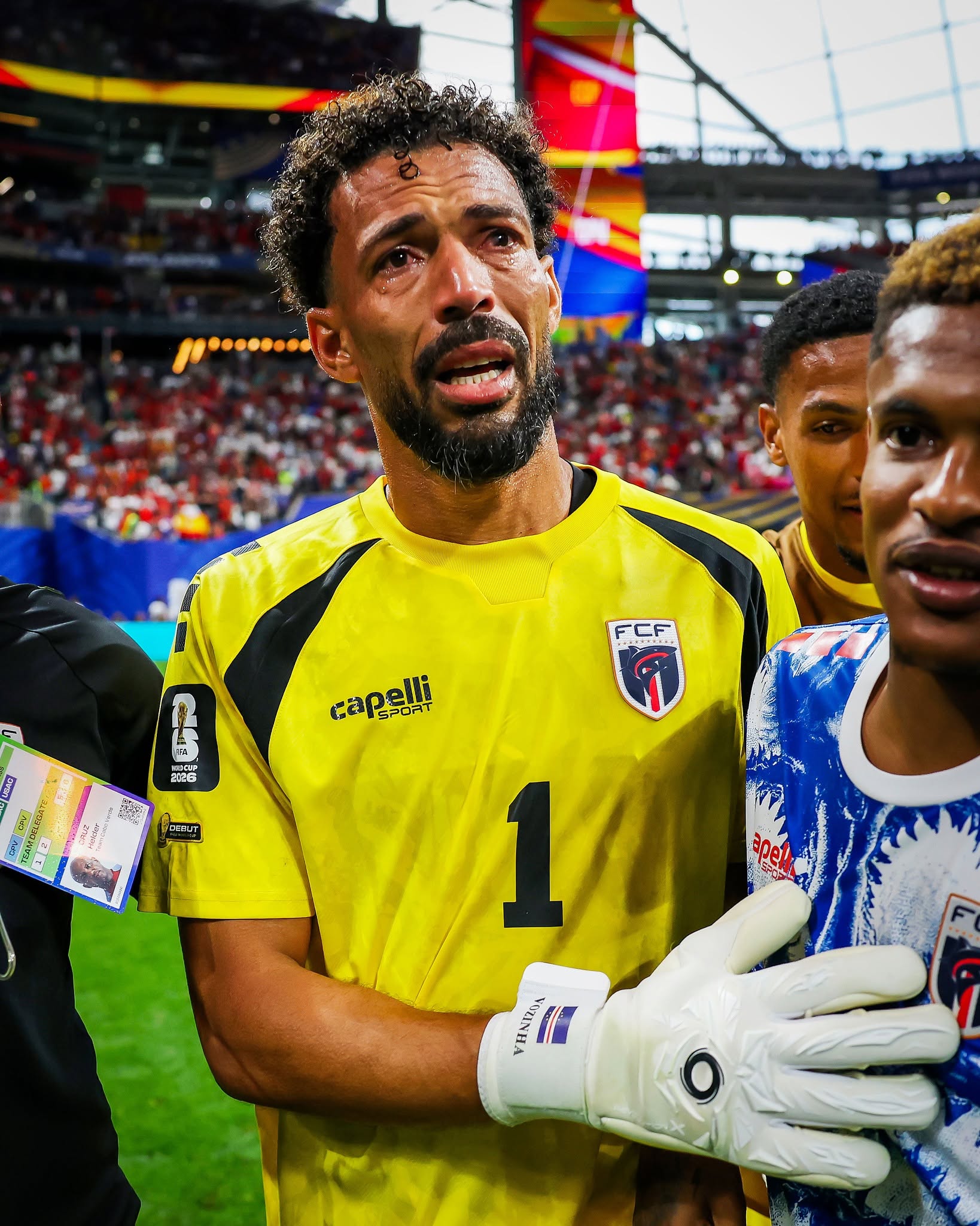 Vozinha was in tears after his heroic performance earned a clean sheet and Cabo Verde's first-ever World Cup point 🥺