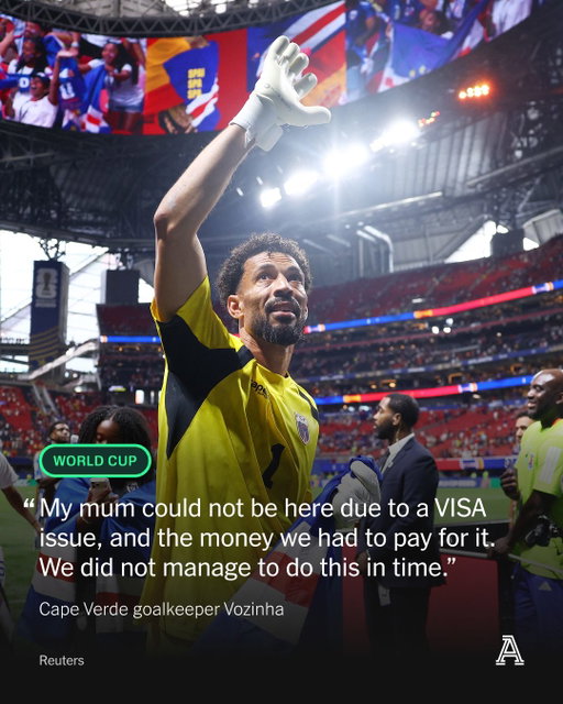 "I would tell 18-year-old Vozinha to be really proud of himself. He worked a lot."

Vozinha's superb display was the culmination of decades of work. The 40-year-old's mother was not able to see him keep Spain at bay in Atlanta Stadium — but he has made her and all his compatriots proud.