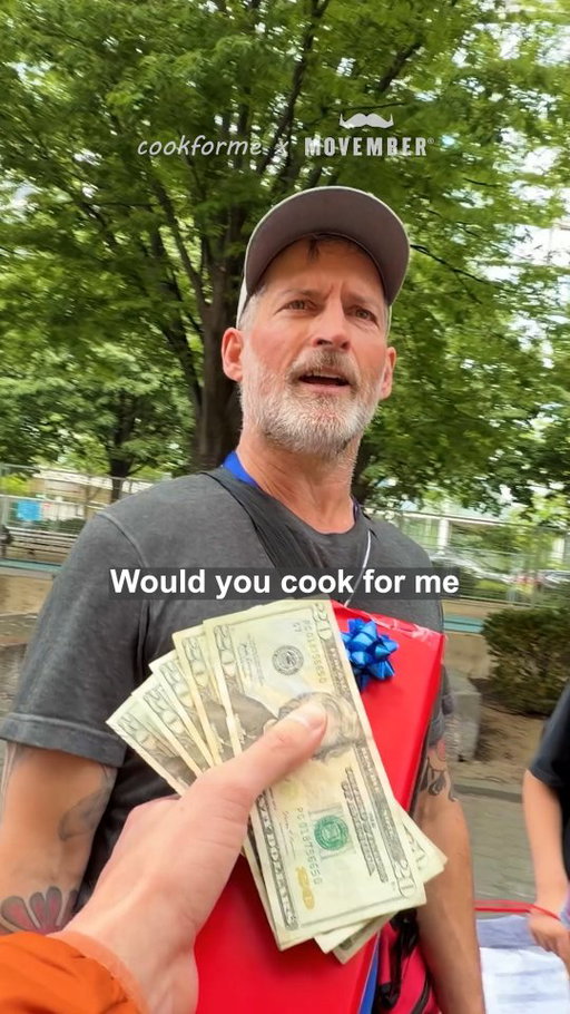 Paying strangers to cook for me in New York ft. @movember #cookingchallenge #cooking #newyork #movember #fathersday