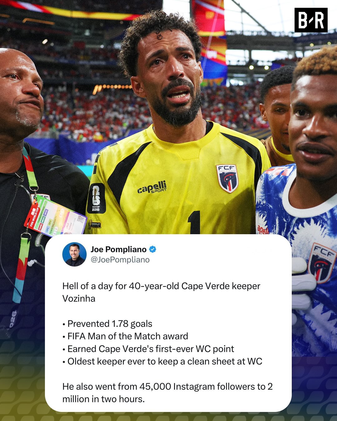 Cape Verde’s 40-year-old goalkeeper Vozinha is a STAR ⭐️🔥

(h/t JoePompliano/X)