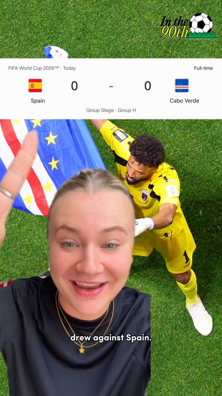 Cape Verde just made World Cup history. 🇨🇻👏⁣
⁣
In their first-ever FIFA World Cup match, the island nation of roughly 500,000 people held tournament favorite Spain to a stunning 0-0 draw. 🤯⁣
⁣
The star of the show? 40-year-old goalkeeper Vozinha. 🧤✨⁣
⁣
The veteran keeper turned away chance after chance, frustrating a Spanish side loaded with world-class talent and helping Cape Verde become the first team since Trinidad and Tobago in 2006 to keep a clean sheet in its World Cup debut. 🔒⁣
⁣
Spain hit the crossbar, created opportunities, and even brought on teenage sensation Lamine Yamal, but nothing could get past Cape Verde’s resilient defense. 💪⁣
⁣
And Cape Verde nearly pulled off an even bigger shock, with Diney Borges coming close to a dramatic late winner before his header was saved. 😱⁣
⁣
For Spain, it’s a disappointing result. For Cape Verde, it’s a moment that will be remembered forever. ❤️⁣
⁣
A World Cup debut. A clean sheet. A point against one of the favorites. Not bad for the tournament newcomers. 🌍⚽⁣
⁣
#fifaworldcup #fifaworldcup2026 #menssports #gcc #soccer