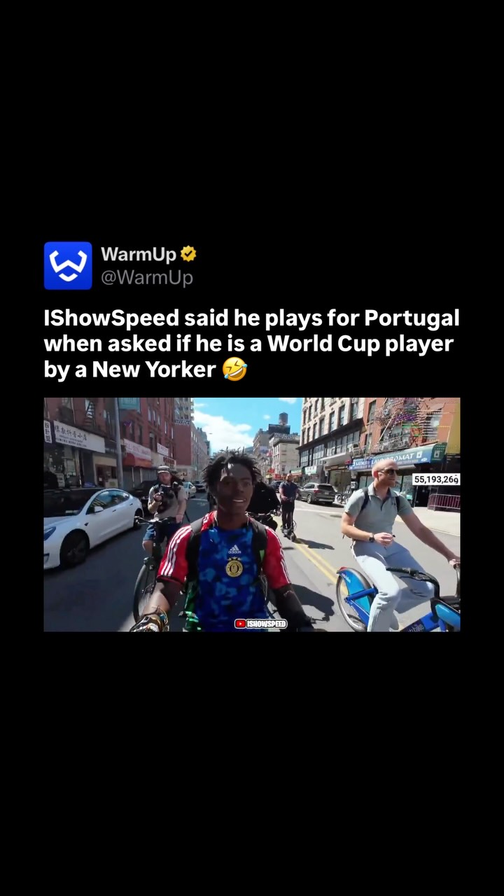 😂

Popular YouTuber IShowSpeed is making waves at the 2026 FIFA World Cup in the United States, keeping fans engaged with highly anticipated IRL livestreams. He kicked off his tour at SoFi Stadium in Los Angeles, where he went viral for his wild celebration during the USA’s 4–1 opening match victory over Paraguay. He later attended a Brazil vs. Morocco match at MetLife Stadium. Throughout the tournament, Speed has connected with major figures, including FIFA President Gianni Infantino and New York City Mayor Zohran Mamdani. He also visited the FOX Sports set inside the stadium, where he engaged in a lively debate over a Cristiano Ronaldo prediction with football legends Zlatan Ibrahimović and Thierry Henry. Additionally, his track “World Cup (Champions)” was officially included in the tournament’s music album.

(Via @ishowspeed )