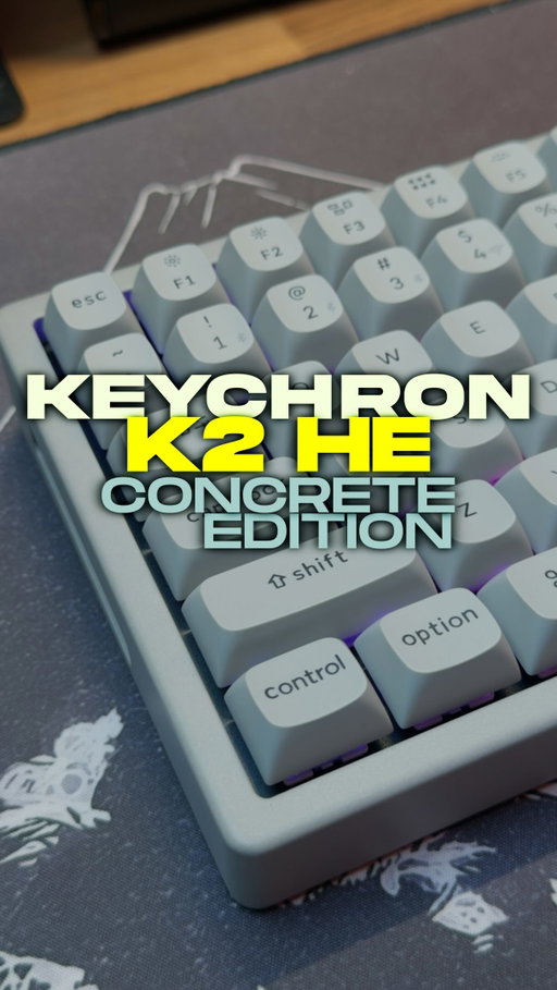 The Keychron K2 HE Concrete Edition just landed and it feels seriously premium😮‍💨

The weight and typing feel on this thing is something else

Thanks to @keychron for sending this out!

#keychron #k2he #gamingkeyboard #desksetuo #deskinspo