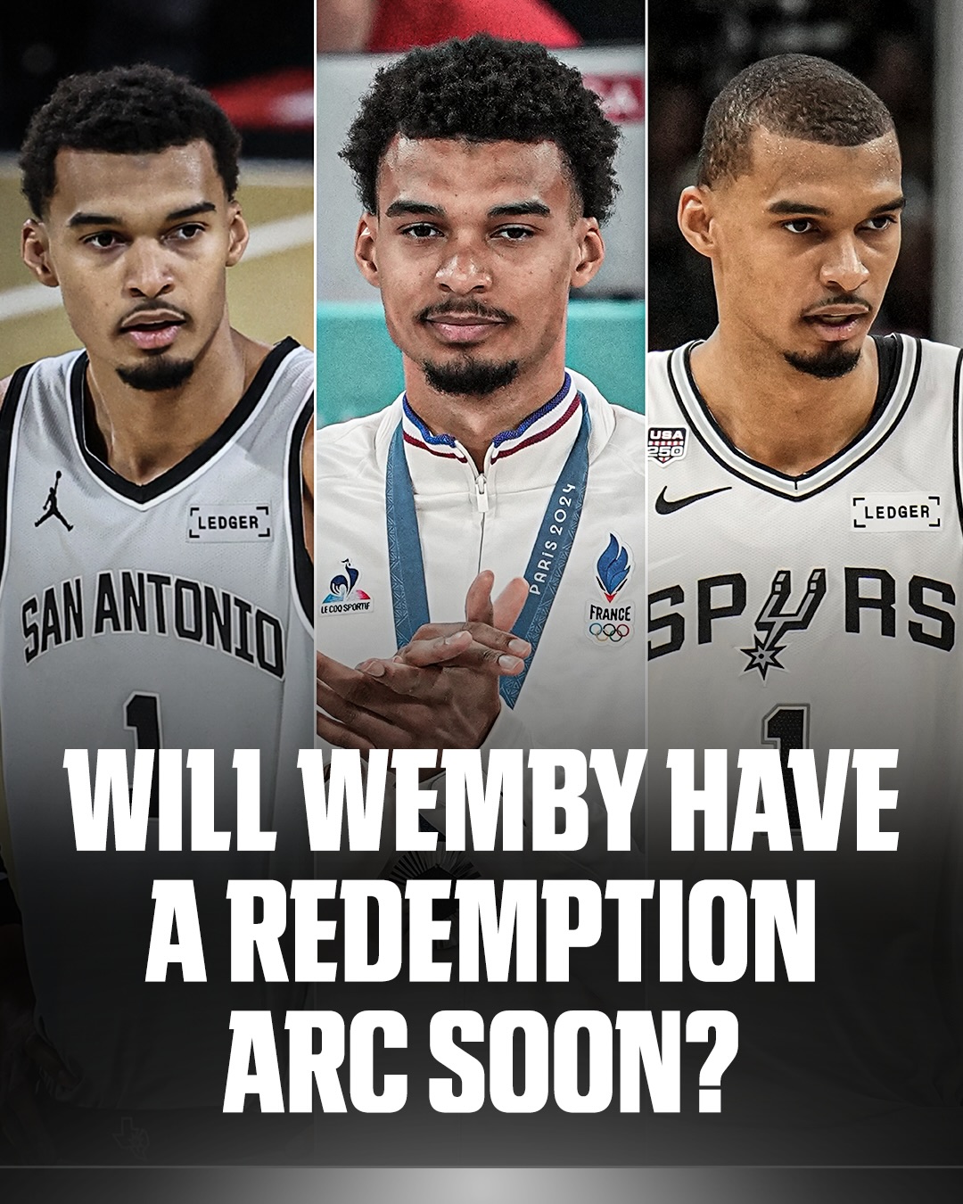 Victor Wembanyama has finished runner-up at the 2024 Olympics, 2025 NBA Cup and 2026 NBA Finals.

How will Wemby respond next season?