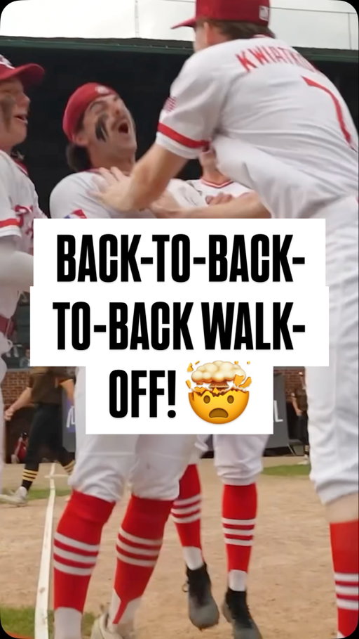 BACK-TO-BACK-TO-BACK FOR THE WIN! 💥💥💥

- @aidenmccarthy31 made it a 1-run game

- @kwiguy1 tied it up

- @_andydurand wins it!

#mlw #wiffle #wiffleball #baseball #majorleaguewiffle