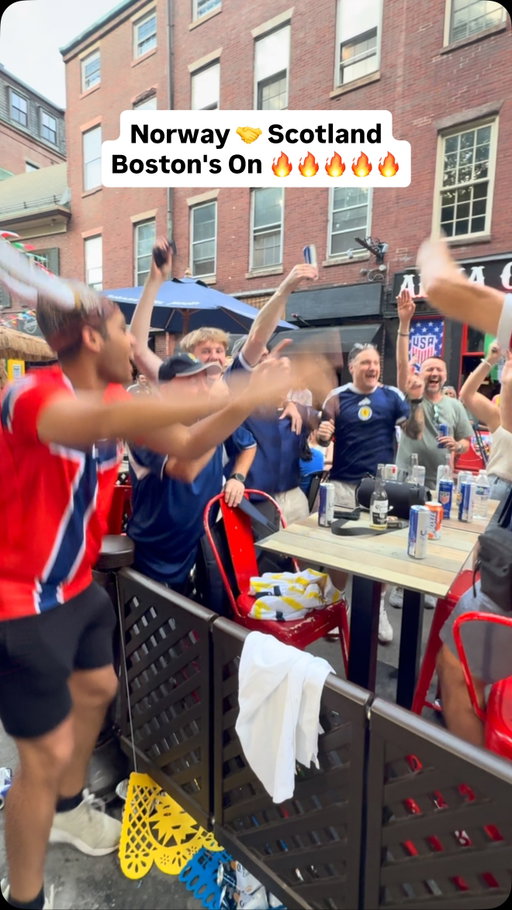 BOSTON'S ON FIRE. YOUR DEFENCE IS TERRIFIED! Scotland x Norway fans in Boston are an unreal vibe

#worldcup #fifaworldcup #boston #scotland #norway
