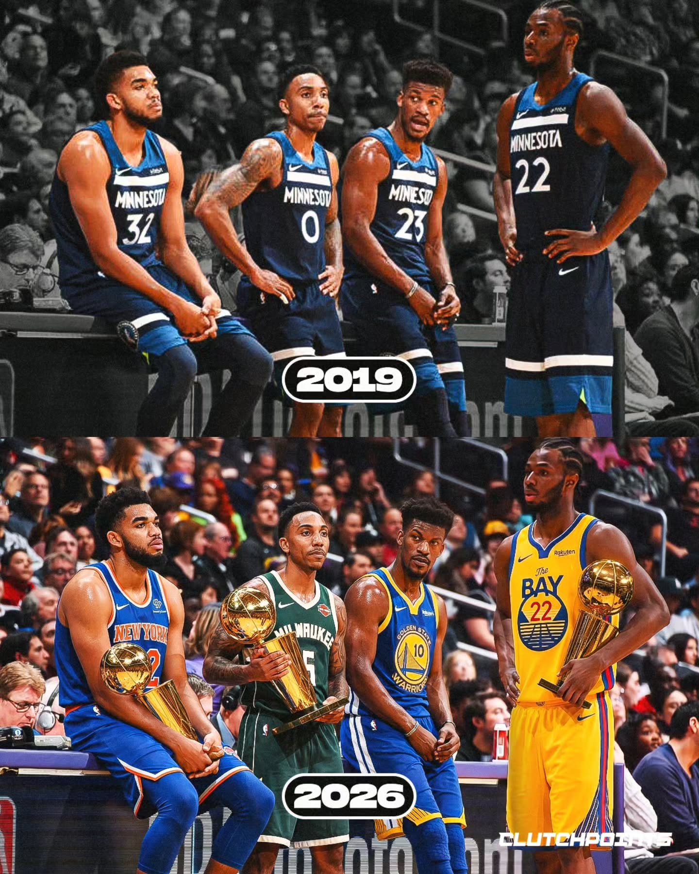 Back in 2018, the Wolves were the ultimate soap opera of the NBA. 

We all remember the infamous practice. Jimmy Butler rolling up with the third-stringers, screaming "You can't win without me!" and completely terrorizing Karl-Anthony Towns and Andrew Wiggins before doing an interview about it an hour later.

Fast forward to today, and the basketball gods decided to pull the ultimate plot twist.

Since that legendary blowup, Andrew Wiggins went to Golden State and locked down an NBA championship in 2022. 

Jeff Teague casually secured his ring with Milwaukee in 2021 before riding off into the sunset of podcast royalty. 

Even KAT, the guy Jimmy slammed the hardest for not being a winner, finally broke through and got his ring with the Knicks.

Meanwhile, the man who started it all, the ultimate competitor who left because he wanted to win more than anyone else on that roster? 

Jimmy Butler is still ringless.

We gotta keep it real and give credit where credit is due though.

Jimmy’s resume isn't empty because of a lack of effort. He dragged the Miami Heat to the NBA Finals twice through sheer, unadulterated willpower and historic playoff performances. 

But he left empty-handed both times.

He was supposed to be the one who proved everyone wrong, yet the exact guys he called out are the ones walking around with championship jewelry.

You can't make this stuff up. The Wolves drama scattered them across the league, only for the "soft" guys to finish the story first. 

NBA history really is a circle, and right now, Jimmy is the only one left standing outside the circle looking in.