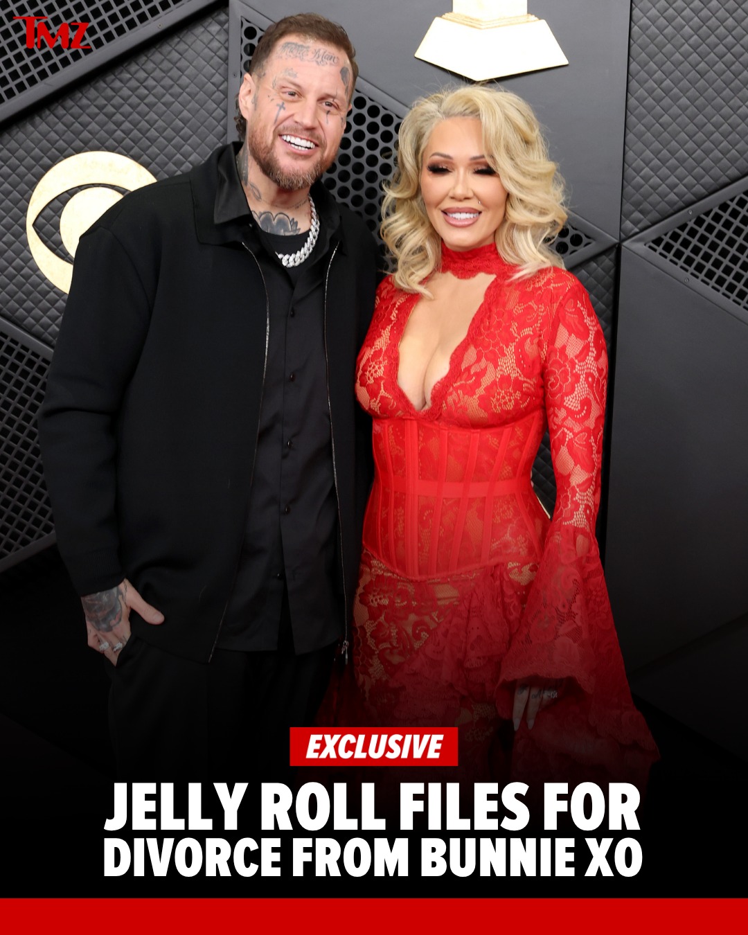 💔 EXCLUSIVE: Jelly Roll has filed for divorce from his wife, Bunnie XO, TMZ has learned. 

DETAILS AT LINK IN BIO 🔗