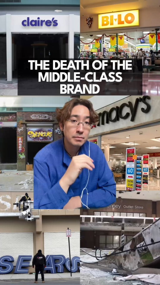 The dying middle class is taking the most interesting advertising to its grave.

Today: why the richest brand narratives belonged to the middle - the demographic Sean Monahan says holds "the double-edged sword of self-actualisation and status anxiety" - and how creative innovation became brands' only lifeline.

--

Follow @eugbrandstrat for more insights on how brands can effectively navigate modern digital spaces.